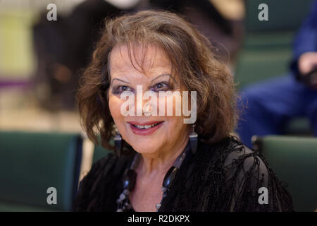 St. Petersburg, Russia - November 17, 2018: Claudia Cardinale, Italian actress starred in the Red Tent movie at the event dedicated to salvage of pola Stock Photo