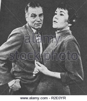 Actors Laurence Olivier and Joan Plowright rehearse for 'The Stock ...