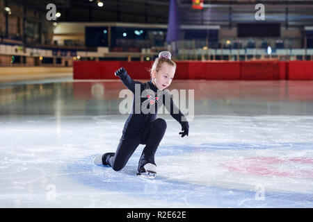 Figure Skating Little Girl Stock Photo