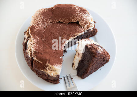 Chocolate Meringue Cake Stock Photo