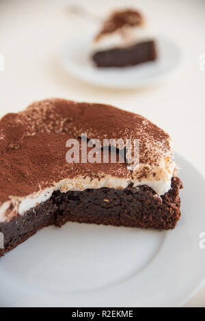 Chocolate Meringue Cake Stock Photo