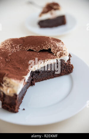 Chocolate Meringue Cake Stock Photo