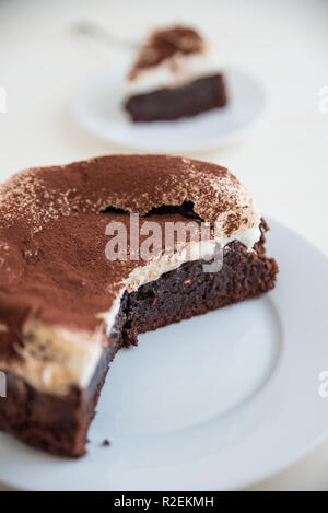 Chocolate Meringue Cake Stock Photo