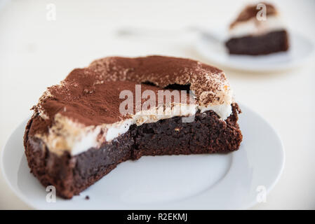 Chocolate Meringue Cake Stock Photo