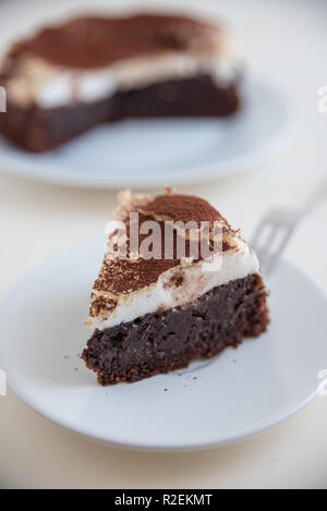 Chocolate Meringue Cake Stock Photo