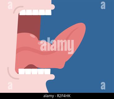 open mouth side view clipart