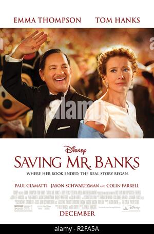 Saving Mr. Banks Year : 2013 USA / UK / Australia  Director : John Lee Hancock Tom Hanks, Emma Thompson Movie poster (USA) Stock Photo