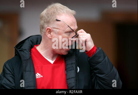 Scotland manager Alex McLeish during the training session at Hampden Park, Glasgow. Stock Photo