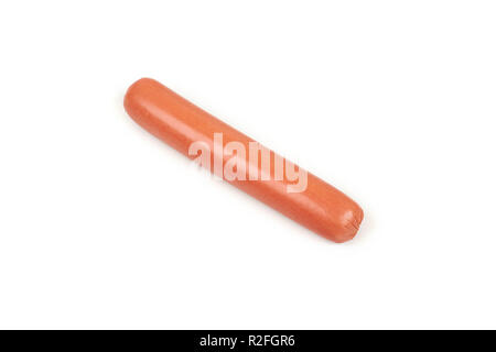 Fresh boiled sausages, isolated on white background Stock Photo