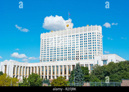 The Government House of the Russian Federation, office of Government of Russia and Prime Minister, Moscow, Russia Stock Photo