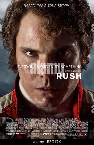 Rush Year : 2013 USA / Germany Director : Ron Howard Daniel Brühl Movie poster (USA) Stock Photo