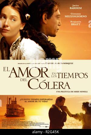 Love in the Time of Cholera  Year : 2007 USA Director : Mike Newell Giovanna Mezzogiorno, Javier Bardem  Movie poster (Sp) Stock Photo