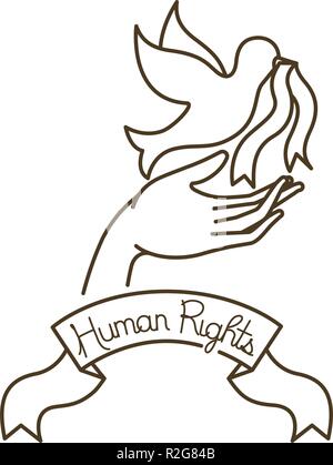 Premium Vector | A hand tried to remove the handcuffs human rights day  oneline drawing