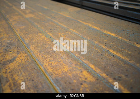 Rusty grunge metal texture iron or steel on squre tubes for a graphic design Stock Photo