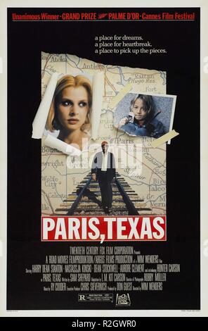 Paris,Texas Year : 1984 - West Germany Director : Wim Wenders French poster Palme d'Or Cannes 1984 Stock Photo