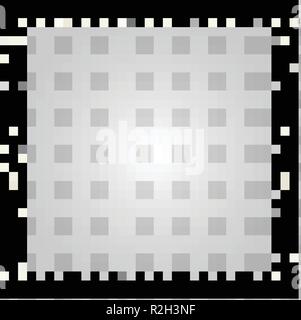 Snowflake border for Christmas and New Year holidays. Square snowflakes frame on transparent background. Vector banner template, gift coupon, voucher, Stock Vector