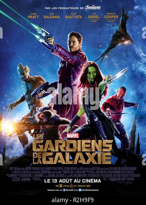 Guardians Of The Galaxy Year : 2014 USA / UK Director : James Gunn Zoe Saldana, Chris Pratt Movie poster (Fr) Stock Photo