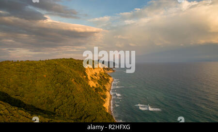 Aerial view of cliffs and sea at South Corfu ,Greece. Stock Photo