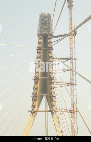 signature bridge delhi wazirabad Stock Photo