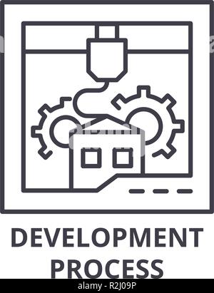 Data processing outline set. Creative icons: deep learning, data ...