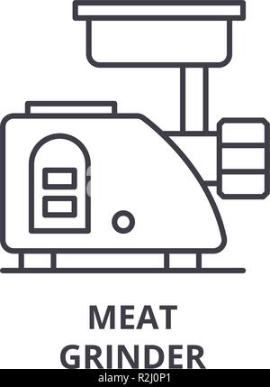 Meat grinder mincer set icon white color vector illustration image ...