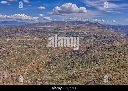 Aerial view of Granite Mountain Hotshots Memorial, Arizona, United States Stock Photo