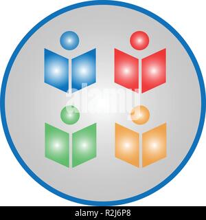 nice and easy Education logo vectors icon Stock Vector