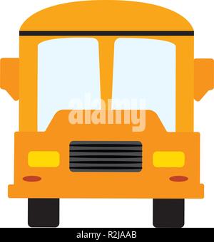 front view of a bus Stock Vector
