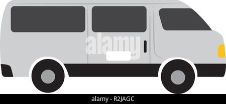 side view of a mini bus Stock Vector
