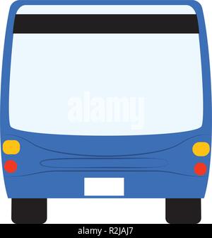 front view of a bus Stock Vector