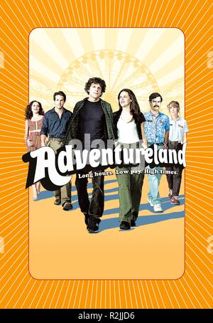 Adventureland Year : 2009 USA Director : Greg Mottola Margarita Levieva, Ryan Reynolds, Jesse Eisenberg, Kristen Stewart, Bill Hader, Kristen Wiig Movie poster (USA) Stock Photo