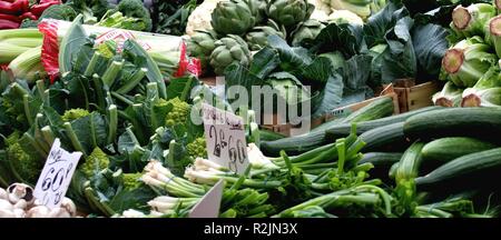 vegetable stand Stock Photo