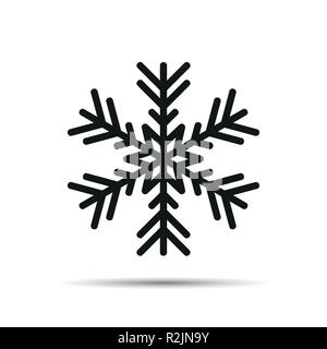 snowflake icon isolated on white background vector illustration EPS10 Stock Vector