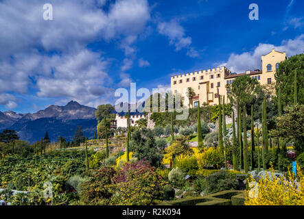 The gardens of Trauttmansdorff Castle, Meran, South Tyrol, Italy, Europe Stock Photo