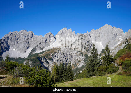 Austria, Tyrol, Wilder Kaiser, Treffauer, Ellmauer Halt, Karlspitze, landscape Stock Photo