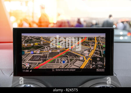 Modern car navigation travel Stock Photo