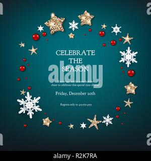 Fairy festive wreath Stock Vector