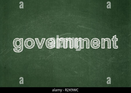 Politics concept: Government on chalkboard background Stock Photo
