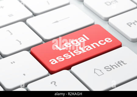 Law concept: Legal Assistance on computer keyboard background Stock Photo