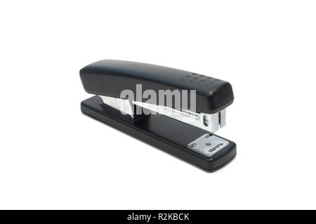 black stapler on white Stock Photo