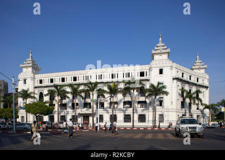 City hall, Sule Pagoda road, Yangon, Myanmar, Asia Stock Photo