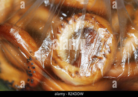 Crackers in a plastic bag.Good food for tea. Stock Photo