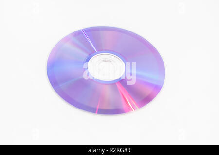 DVDs recordable DVDs CD CDs DVDR on a white background Stock Photo