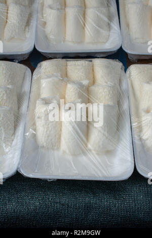 Kaymak is a creamy dairy product similar to clotted cream, made from milk Stock Photo