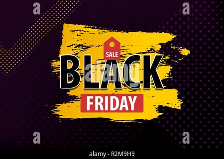 Black Friday dark sale red promo tag  Stock Vector