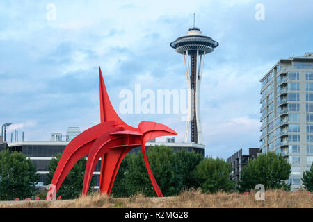 Seattle, Olympic Sculpture Park, The Eagle Stock Photo