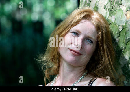 red-haired woman over 40 Stock Photo