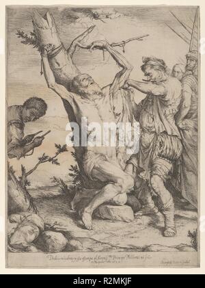 The Martyrdom of Saint Bartholomew. Artist: Jusepe de Ribera (called Lo Spagnoletto) (Spanish, Játiva 1591-1652 Naples). Dimensions: Sheet: 12 11/16 × 9 7/16 in. (32.2 × 24 cm). Date: 1624. Museum: Metropolitan Museum of Art, New York, USA. Stock Photo