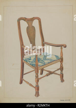 Armchair Dated C 1936 Dimensions Overall 30 4 X 22 5 Cm 11 15 16 X 8 7 8 In Original Iad Object 43 X 23 1 2 X 16 Inches Medium Colored Pencil And Graphite On Paper Museum National Gallery Of Art Washington Dc Author