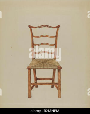 Side Chair. Dated: 1935/1942. Dimensions: overall: 29.1 x 23.1 cm (11 7/16 x 9 1/8 in.). Medium: watercolor and graphite on paperboard. Museum: National Gallery of Art, Washington DC. Author: Hans Westendorff. Stock Photo